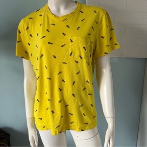 Imtimissimi Yellow Pineapple TShirt Cotton size medium